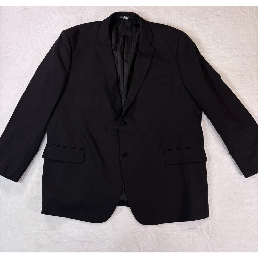 Moda Italia Mens Black Two-Button Blazer Sport Coat Suit Jacket ~aprx 46R